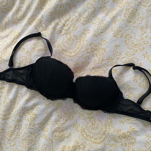 Black Lacy PINK Bra
